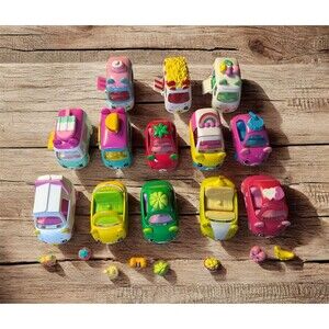 Shopkins Cutie Cars Lot Of 13 Cars With 8 Drivers